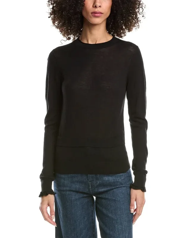 Faux Layered Wool & Silk-blend Sweater