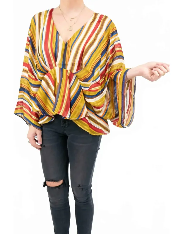 Festive Stripe Dolman Top