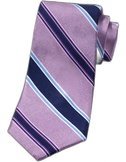 Stripe Tie Woven Silk 3 1/8'' Width