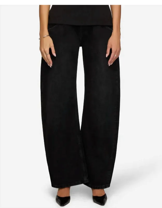 Enzo Mid Rise Barrel Pants