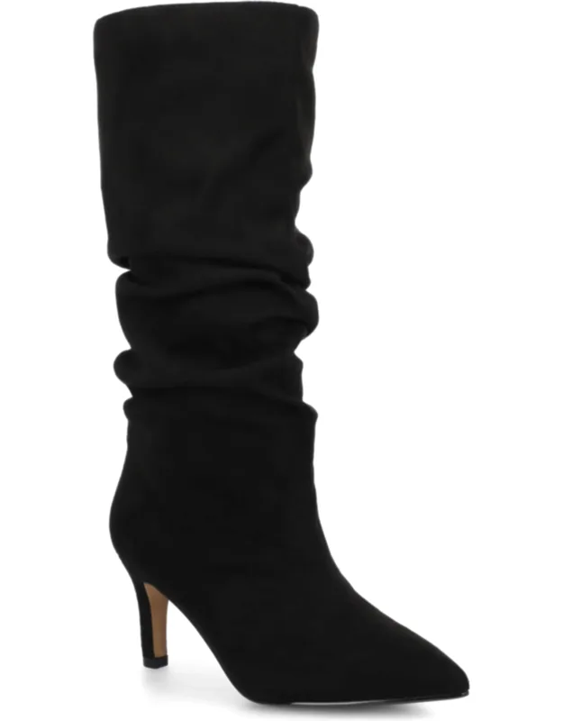 Knee High Wide-calf Slouchy Boots