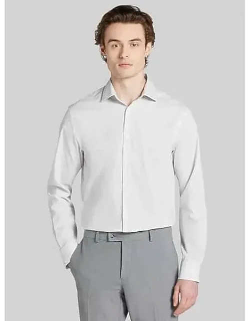 Skinny Fit Criss Cross Pattern Dress Shirt