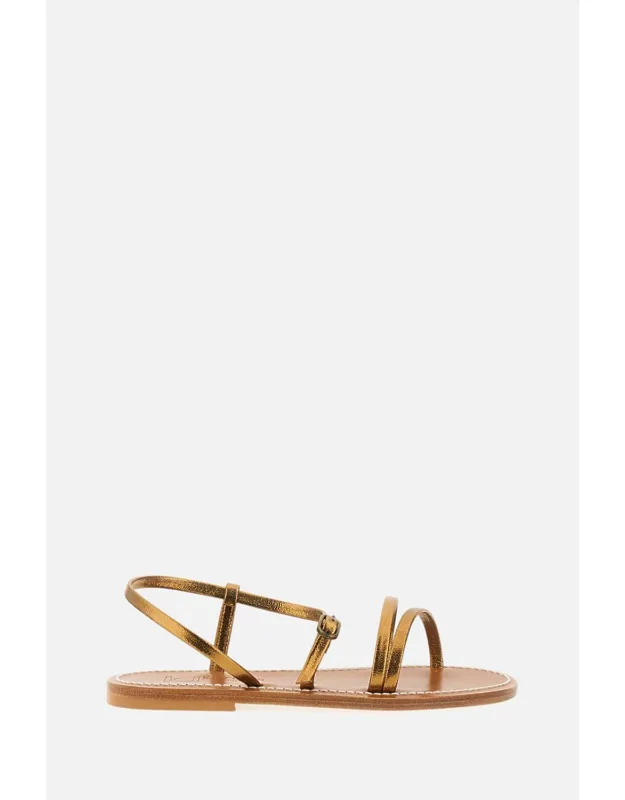 Erka Sandals Adjustable Slim Ankle Strap Rubber-covered Heel