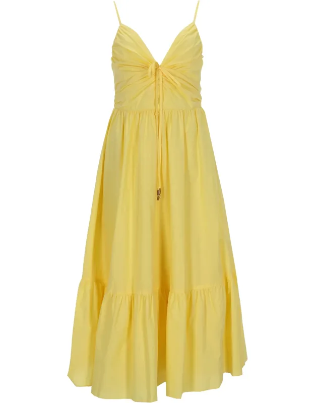 V-neck Midi Dress