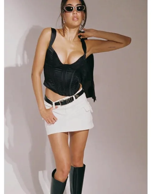Low Rise Denim Skirt