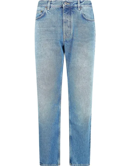 Half Arrow Motif Jeans