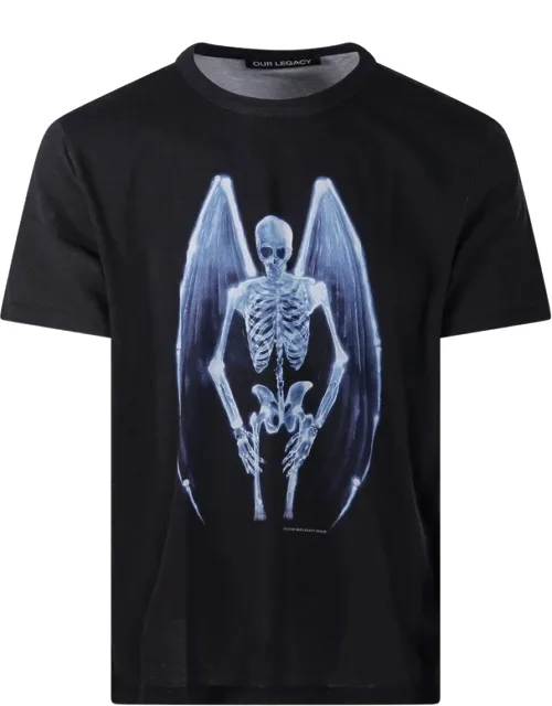 Fallen Angel-print Round-neck T-shirt