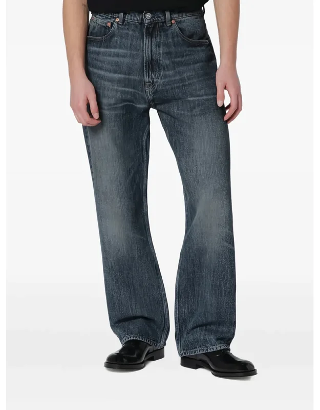 Our Legacy Blue Jeans With Faded Effect And Straight Leg