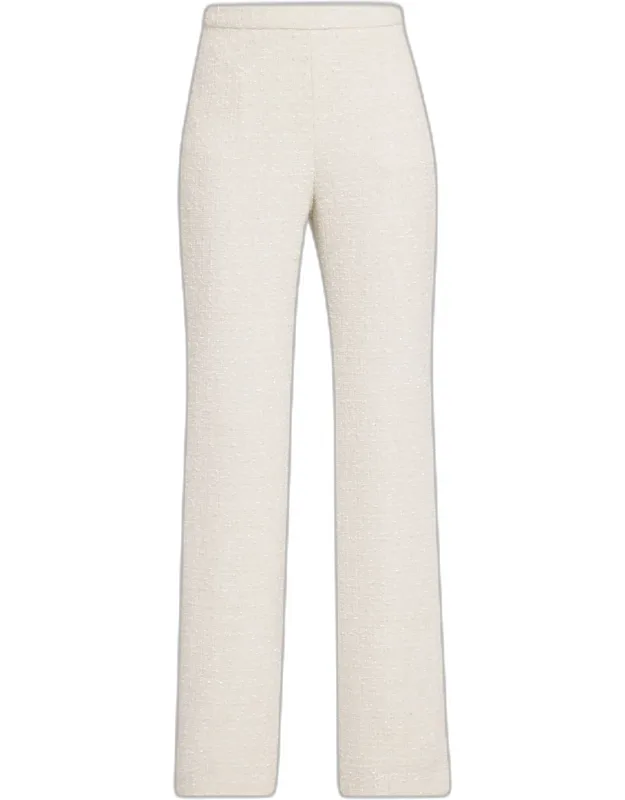 Boucle Tweed Bootcut Pants