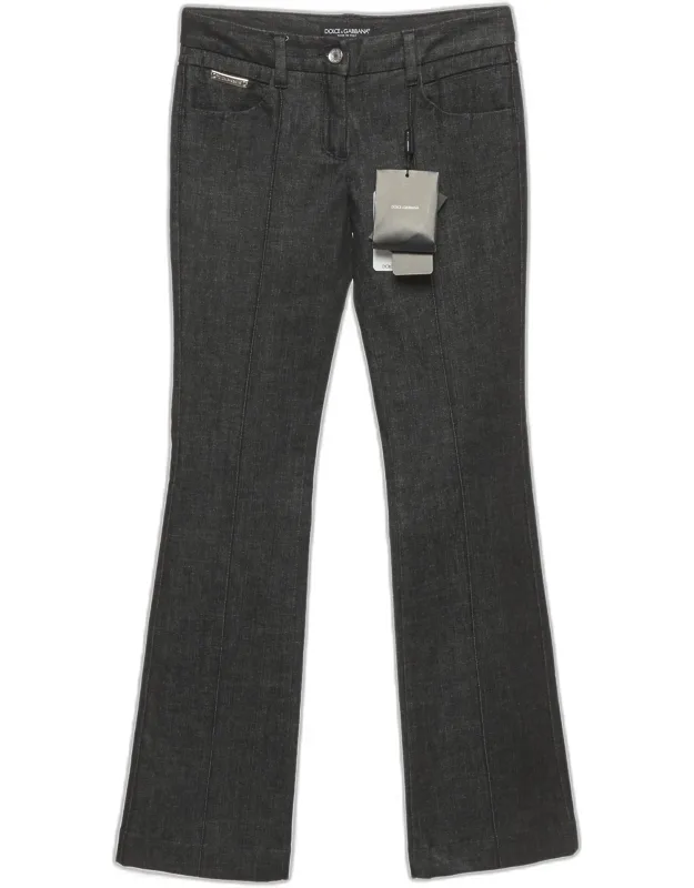 Charcoal Denim Flared Jeans