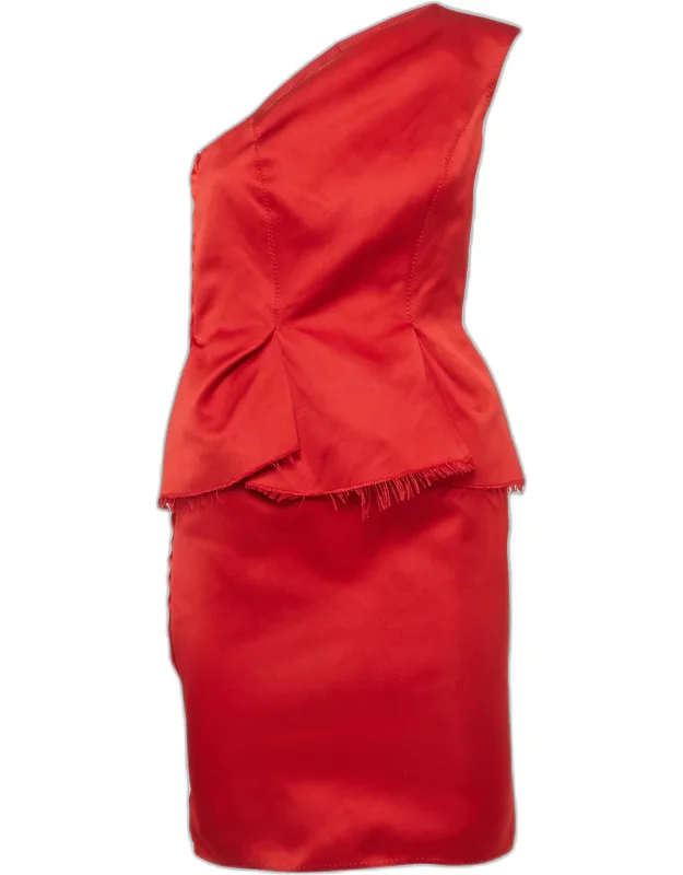 One Shoulder Peplum Dress