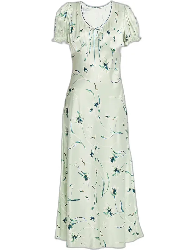 Satin Crepe Maxi Dress