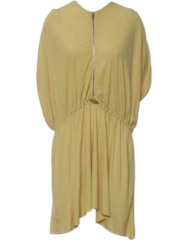 Zip Drawstring Mini Dress