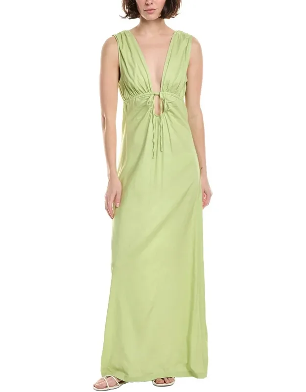 Linen-blend Maxi Dress