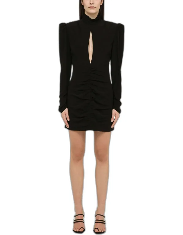 Draped Silk Minidress