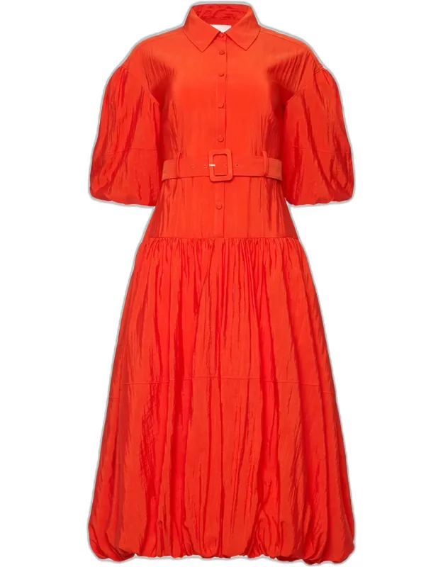 Belted Bubble Midi Dress