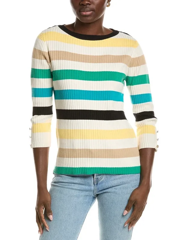 Striped Boat Neck Top