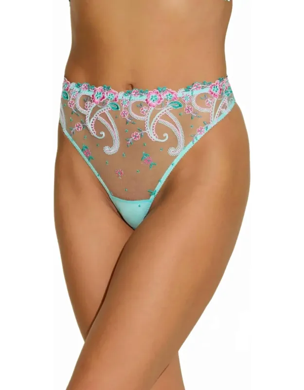 Sanika Mid-rise Sheer Thong Panties