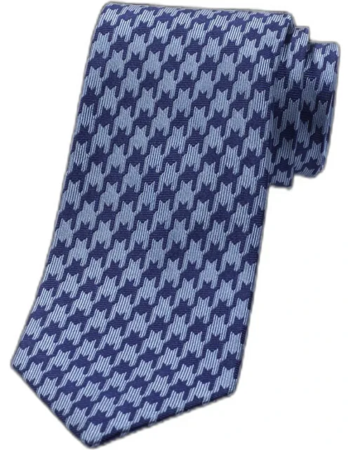 Houndstooth Woven Silk Tie