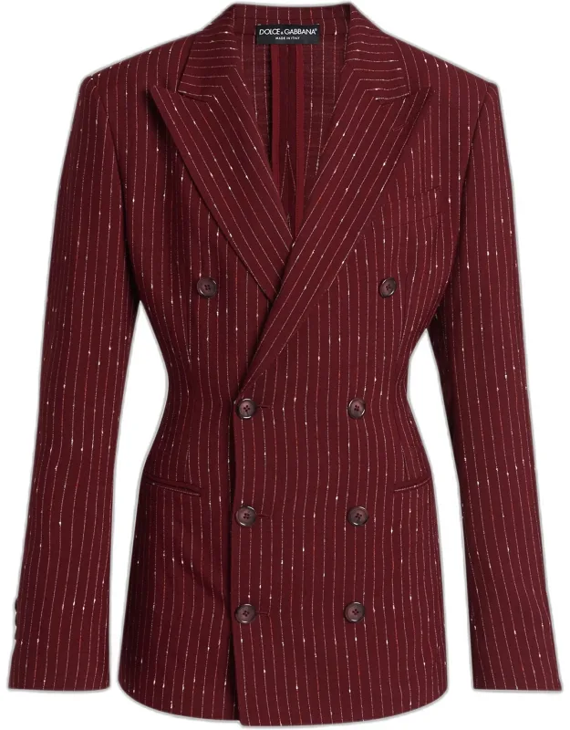 Sartorial Pajama Striped Double-breasted Blazer