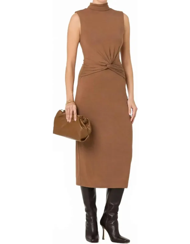 Turtleneck Twist Front Dress
