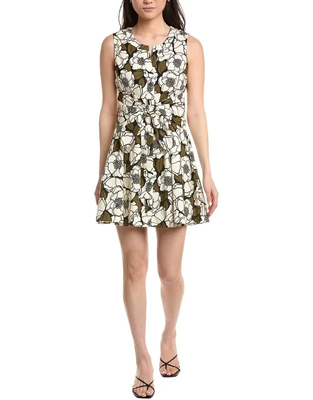 Mio Mini Dress With Scoop Neck And Self-tie Front Detail