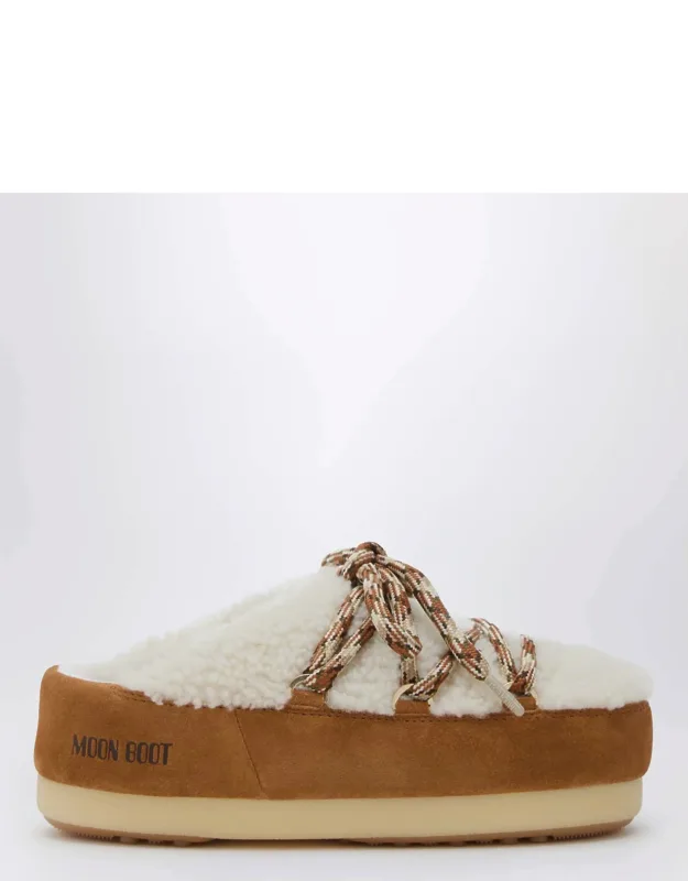 Shearling And Suede Mule