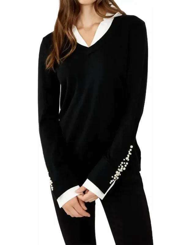Pearl Trim Sweater