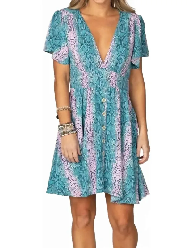 Ruffled Sleeve Mini Dress