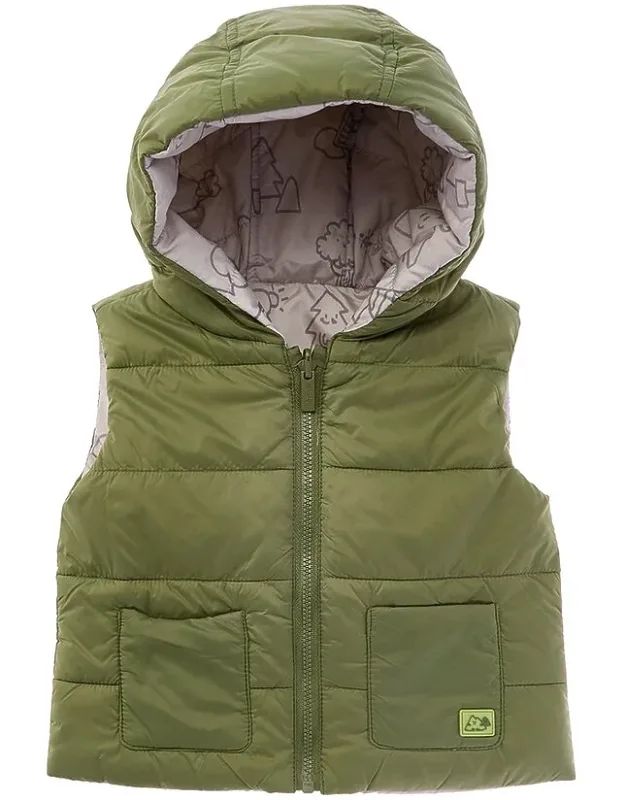 Reversible Printed Padded Gilet