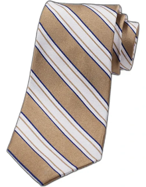 Stripe Tie Woven Silk 3 1/8'' Width