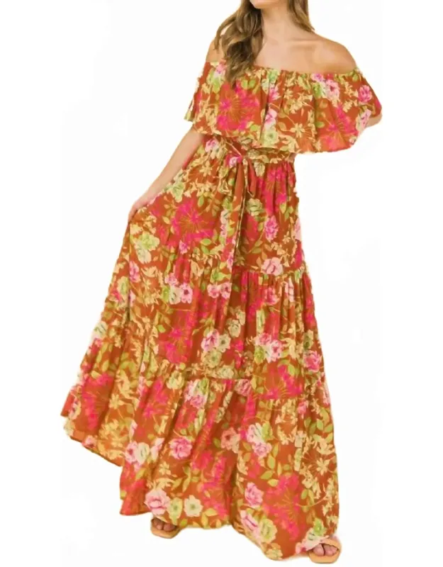Falling For You Floral Maxi Dress