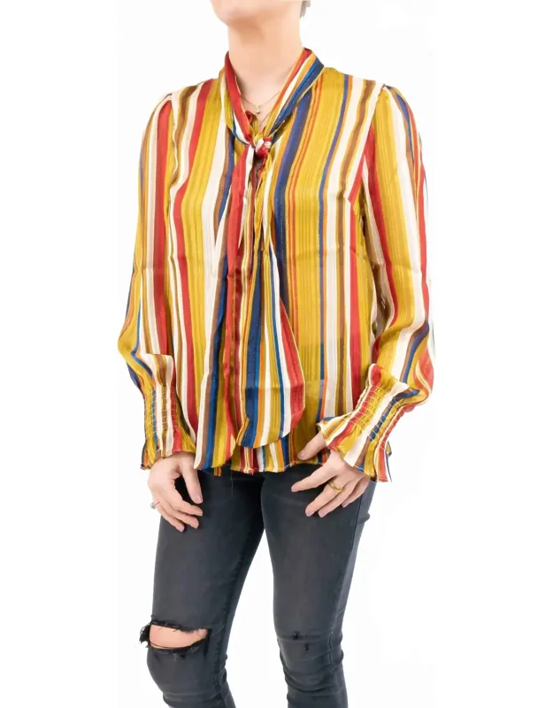 Stripe Tie Blouse