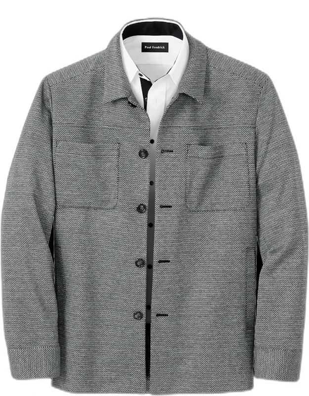 Herringbone Shirt Jacket