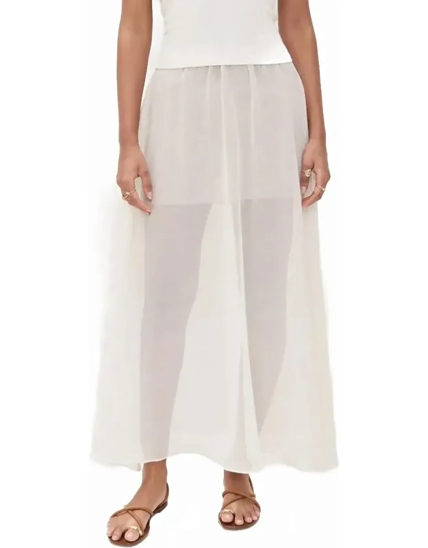 Crinkled Chiffon Skirt