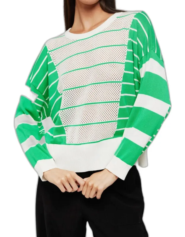 Stripe Open Stitch Sweater