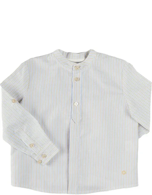 Stafford Striped Mao Collar Shirt