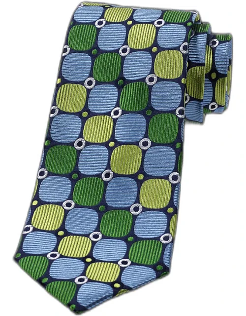 Geometric Woven Silk Tie
