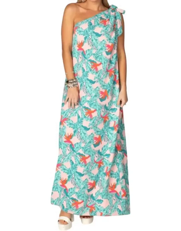 Goddess One Shoulder Maxi Dress