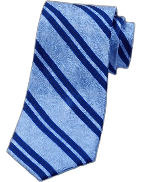 Stripe Tie Woven Silk 3 1/8'' Width