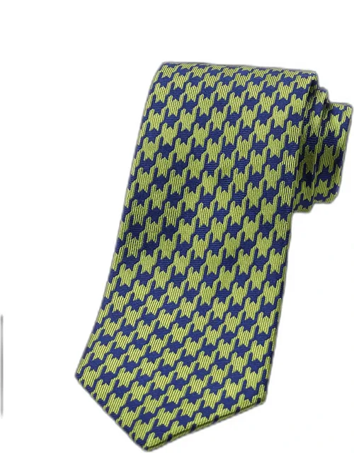 Houndstooth Woven Silk Tie