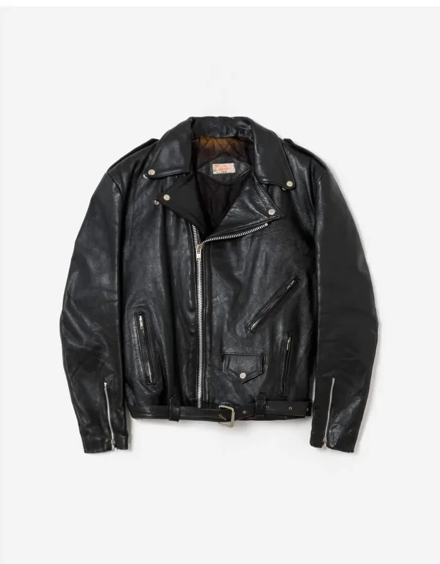 Pre-loved 80s Leather Moto Jacket