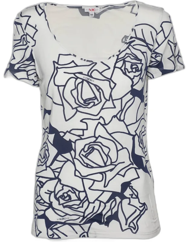 Printed Jersey Round Neck Top