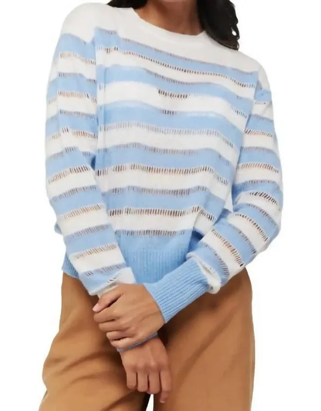 Beach Stripe Crew Sweater
