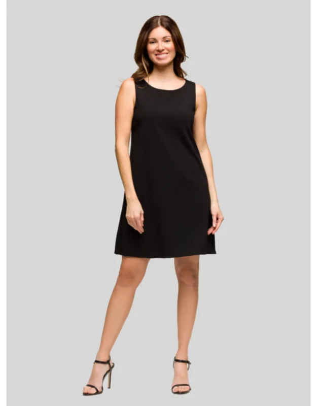 Round Neck Sleeveless A-line Mini Shift Dress