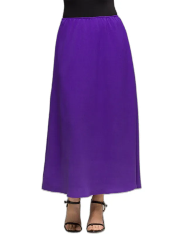 Elastic Waist A Line Maxi Skirt
