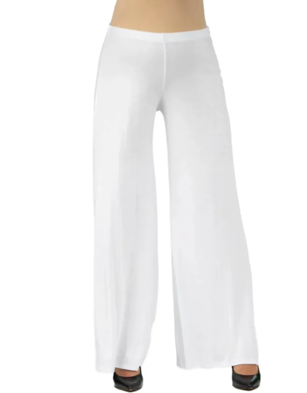 Maternity Elastic Waist Flared Leg Loose Fit Palazzo Pants