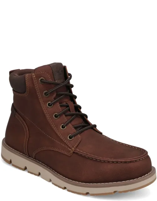 Rugged Casual Tumbled Moc Toe Boots