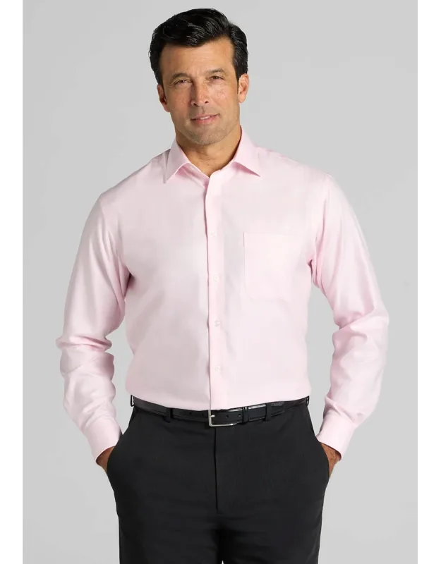 Reserve Collection Traditional Fit Spread Collar Herringbone Dress Shirt