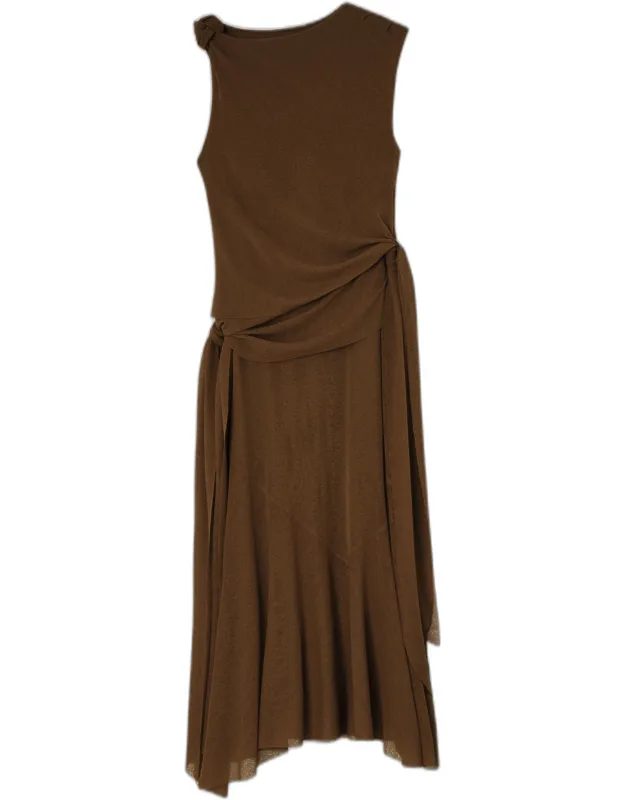 Long Dress In Marl Mesh